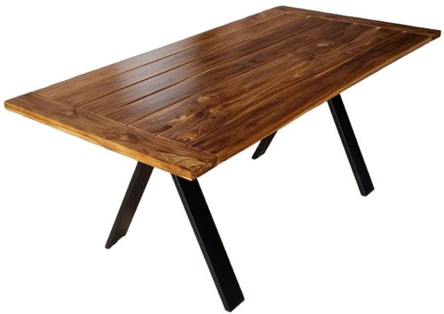 Home Trends & Design Artemis Natural Teak Small Patio Dining Table-3