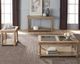 Standard Furniture Savannah Distressed Toffee Glass Insert Cocktail Table-2
