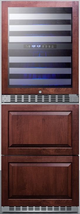 Summit® 24" Panel Ready Wine Cooler and Refrigerator Drawers-0