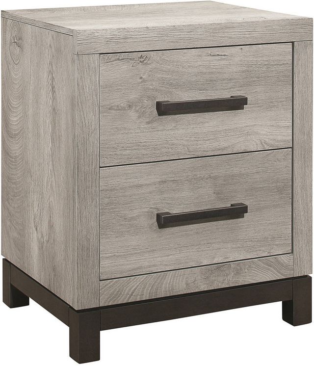 Mazin Furniture Zephyr Gray/Light Gray Nightstand-0