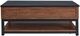 Signature Design by Ashley® Kallari Black Lift Top Cocktail Table with Warm Brown Base-1