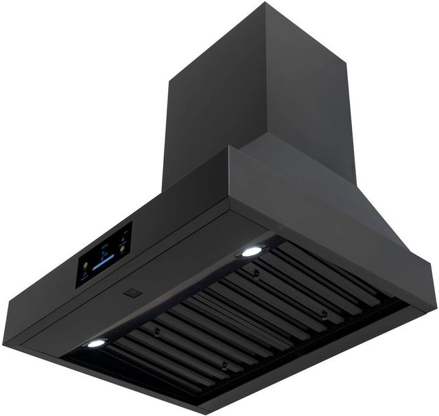 Induction Hardware 36" Black Stainless Steel Wall Mounted Range Hood-3