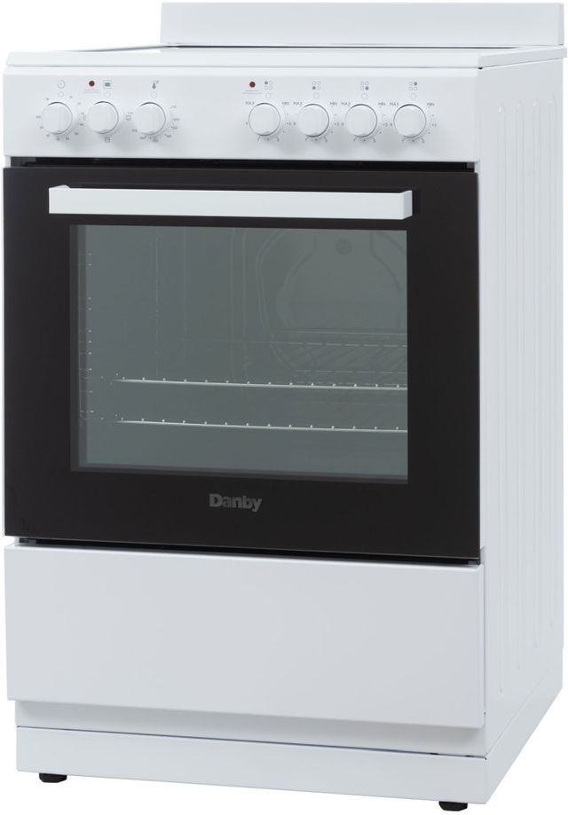 Danby 24" White Glass Top Freestanding Electric Range-2
