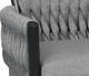 CabanaCoast® Customizable Trellis Aluminum/Natural Fiber Outdoor Dining Arm Chair-3