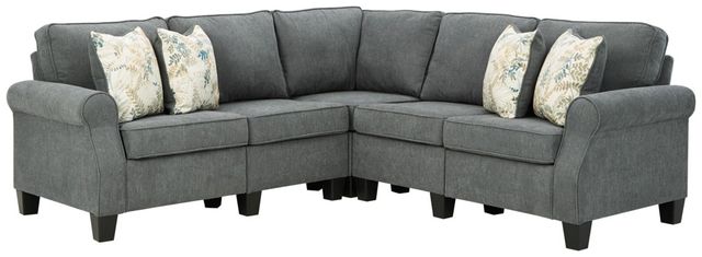 Signature Design by Ashley® Alessio 4-Piece Charcoal Sectional-0