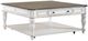 Liberty Furniture Magnolia Manor 3-Piece Weathered Bark Occasional Table with Antique White Base Set-2