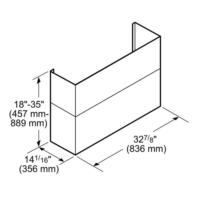 Thermador® Telescoping Duct Cover for 48" Hood-1