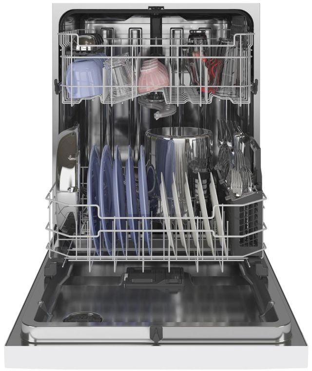 GE® 24" White Built In Dishwasher-2