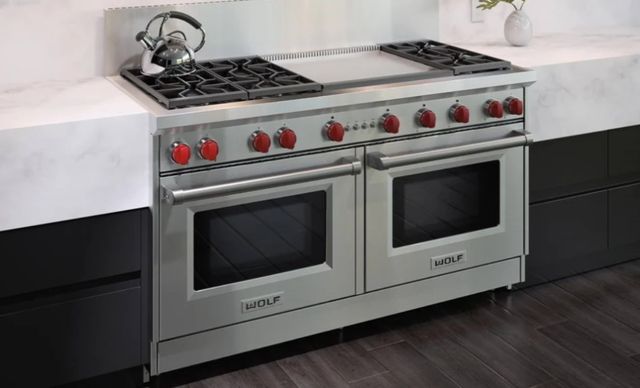 Wolf® 60" 6-Burner Stainless Steel Pro Style Liquid Propane Gas Range-2