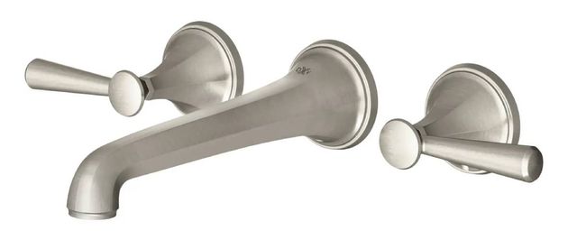 DXV Fitzgerald Brushed Nickel 2-Handle Wall Mount Widespread Bathroom Faucet with Lever Handles-1