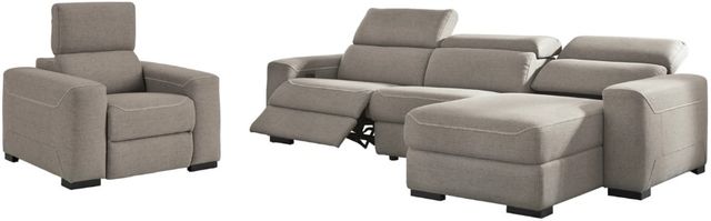 Signature Design by Ashley® Mabton 2-Piece Gray Living Room Set with Power Reclining Sectional-0