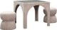 TOV Furniture Tomlin 3-Piece Beige Game Table and Two Ottomans Set-0