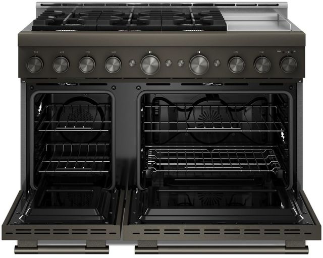 KitchenAid® 48" Black Ore 6 Burner Freestanding Pro Style Gas Range with Griddle-1