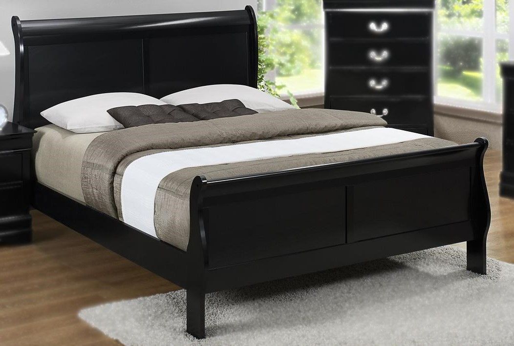 Bernards LP 4Piece Black Queen Bedroom Set Bob Mills Furniture