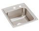Elkay Lustertone® Lustrous Satin 15" MR2-Hole Single Bowl Drop-in Bar Sink-0