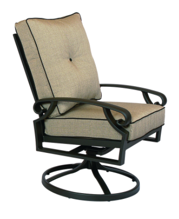 Lane Venture®  Monterey Black/Light Yellow Cushioned Swivel Dining Chair-0