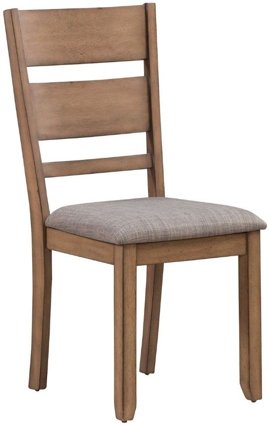 Liberty Furniture Brook Bay Gray/Sandstone Slat Back Side Chair-0