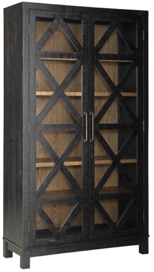 Signature Design by Ashley® Christop Black/Brown Accent Cabinet-0