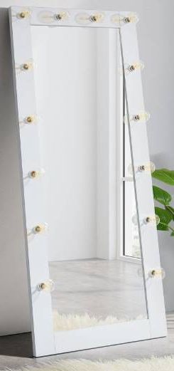 Elements International Lindy White Floor Mirror