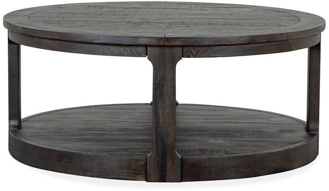 Magnussen Home® Boswell Peppercorn Cocktail Table with Casters-2