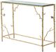 A & B Home Gold Glass Top Console Table-0