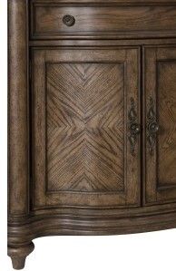 Mazin Furniture Heath Court Brown Oak Buffet & Hutch-3