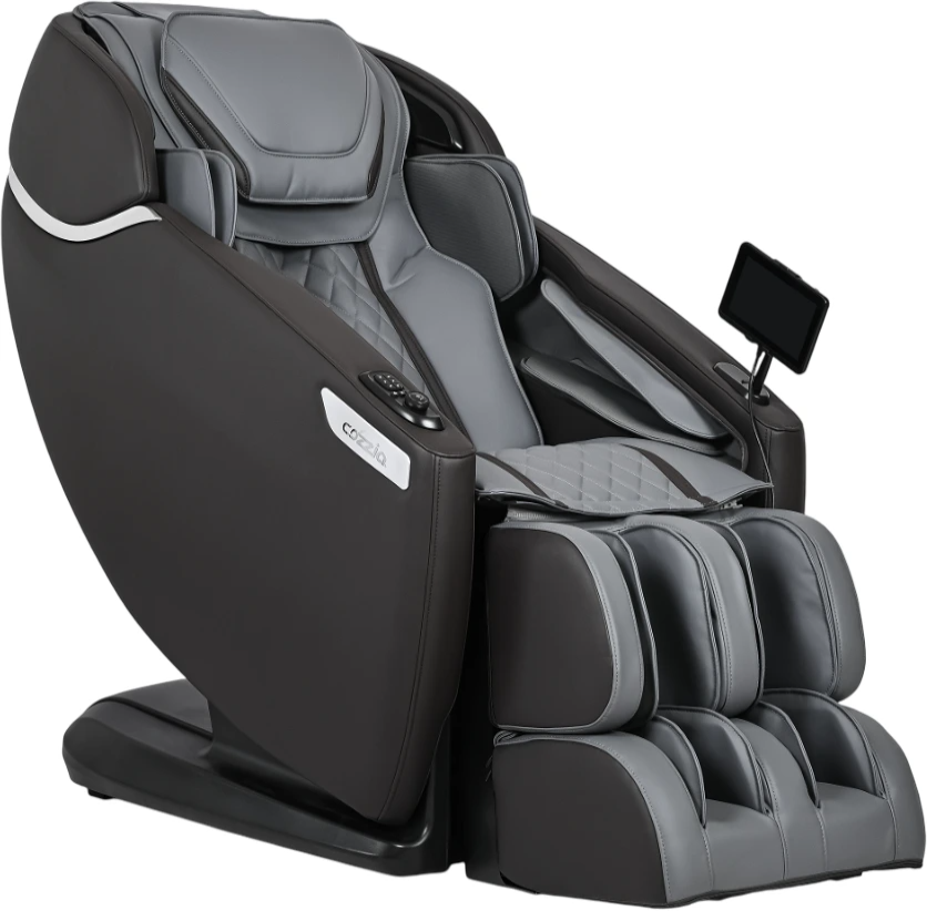 Cozzia® Zen™ 2 Espresso/Gray Power Massage Chair | Big Sandy