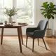 LH Home Fritz Dark Grey/Slate Dining Arm Chair-1