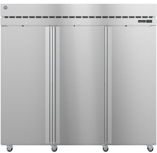 Hoshizaki Steelheart® 83" 79 Cu. Ft. Stainless Steel Three Section Upright Freezer with Full Solid Doors and Lock-0