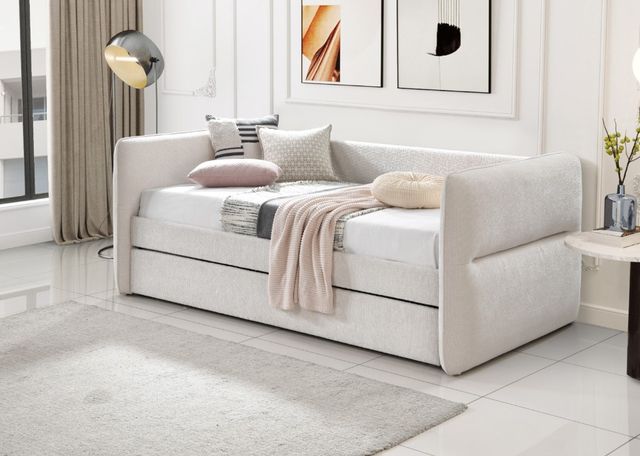 Crown Mark Philipa Oatmeal Upholstered Daybed-1