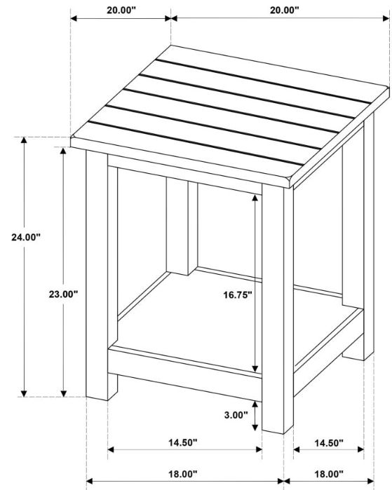 Coaster® Payne Distressed Brown End Table-2