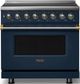 Viking® 5 Series 36" Slate Blue Pro Style Induction Range with Brushed Brass Trim-0
