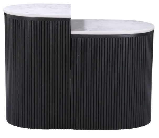 Zuo® Modern Ormara 2-Piece Black/White Side Table Set-1