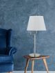 Cal® Lighting & Accessories Andros Brushed Steel/White Table Lamp-1