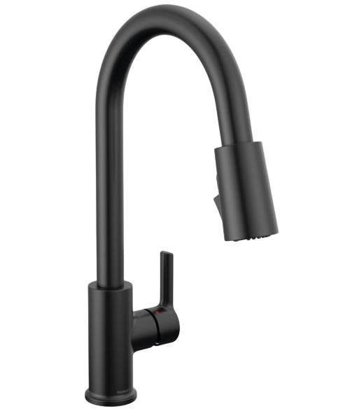 Peerless Flute™ Matte Black 16" Single Handle Pull-Down Kitchen Faucet-0
