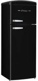 Unique® Appliances Classic Retro 22'' 7.5 Cu. Ft. Matte Black Top Freezer Refrigerator-2