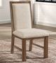 Furniture of America® Monclova 2-Piece Beige/Rustic Oak Side Chair-1