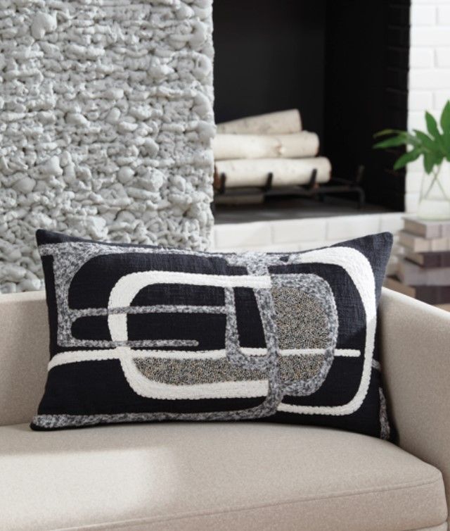 Signature Design by Ashley® Gavrileigh Black/Gray/Ivory Throw Pillow-3