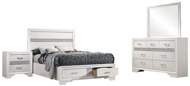 Coaster® Miranda 4-Piece White Full Storage Bedroom Set-0