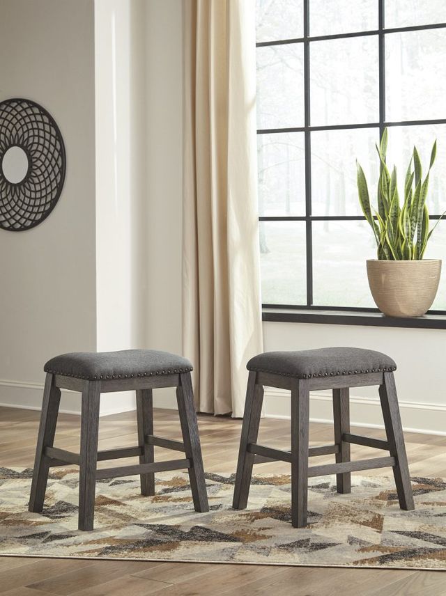 Signature Design by Ashley® Caitbrook Gray Upholstered Counter Stool-2