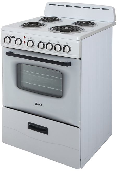 Avanti® 24" White Freestanding Electric Range-3
