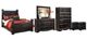 Signature Design by Ashley® Shay 6-Piece Almost Black King Poster Bed Set-0