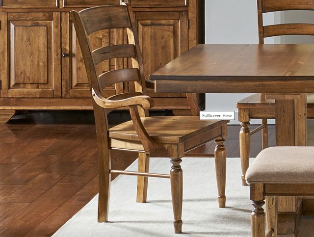 A-America® Bennett Smoky Quartz Ladderback Dining Arm Chair-1