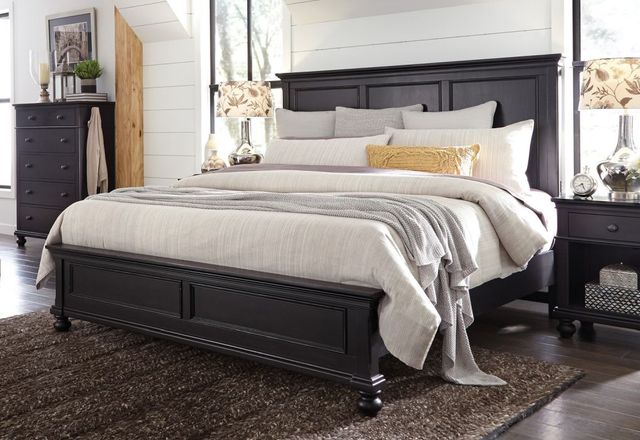 aspenhome® Oxford Black King Panel Bed-2