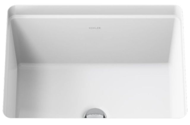 Kohler Verticyl® White 17" Rectangular Undermount Bathroom Sink-4
