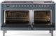 Ilve® Nostalgie II Series 60" Blue Grey Pro Style Dual Fuel Range-1