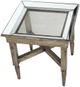 A & B Home Jordan Brown Mirrored Side Table-0
