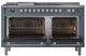 Ilve® Professional Plus II 60" Blue Grey Pro Style Dual Fuel Range-2