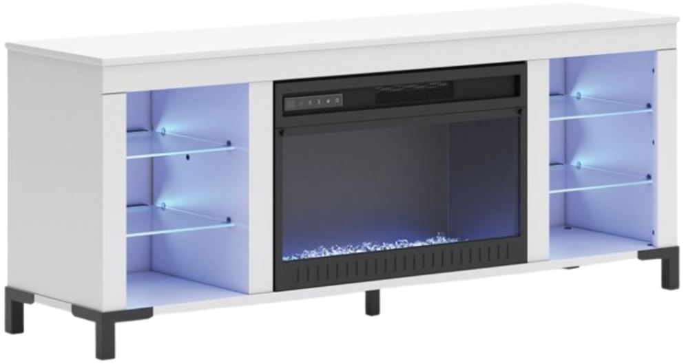 Signature Design by Ashley® Brollevi Matte White TV Stand with