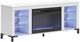 Signature Design by Ashley® Brollevi Matte White TV Stand with Electric Fireplace-3